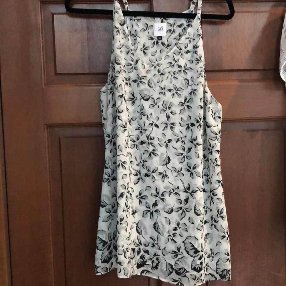 Cabi Black, grey and white tank blouse Large